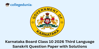 Karnataka Board 2026 Class 10 Third Language Sanskrit Question Paper with Solutions